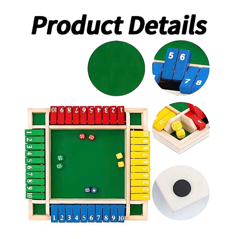 Classic Wooden Dice Strategy Board Game for 2-4 Players – Fun Adult Party Game for Social Nights, Family Game Night, Group Activities & Indoor Entertainment