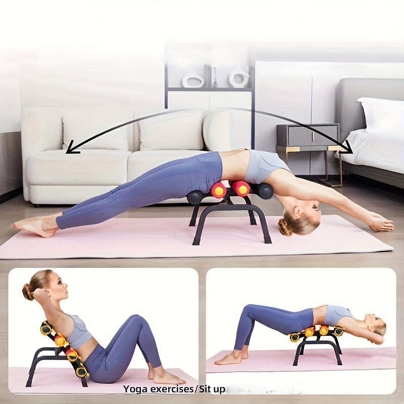 Mini Inversion Table Back Stretching Machine – Ab Trainer Handstand Training Yoga Home Gym Equipment for Back Pain Relief Core Strength Full Body Workout – Compact Space-Saving Design