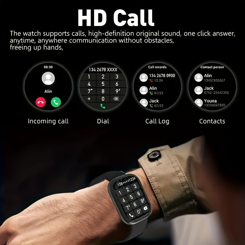 Smartwatch with Calling & Fitness Tracking – 2.01" Touch Screen Smart Watch for Men & Women, Steps, Calories, Call & Message Alerts, Android & iPhone Compatible