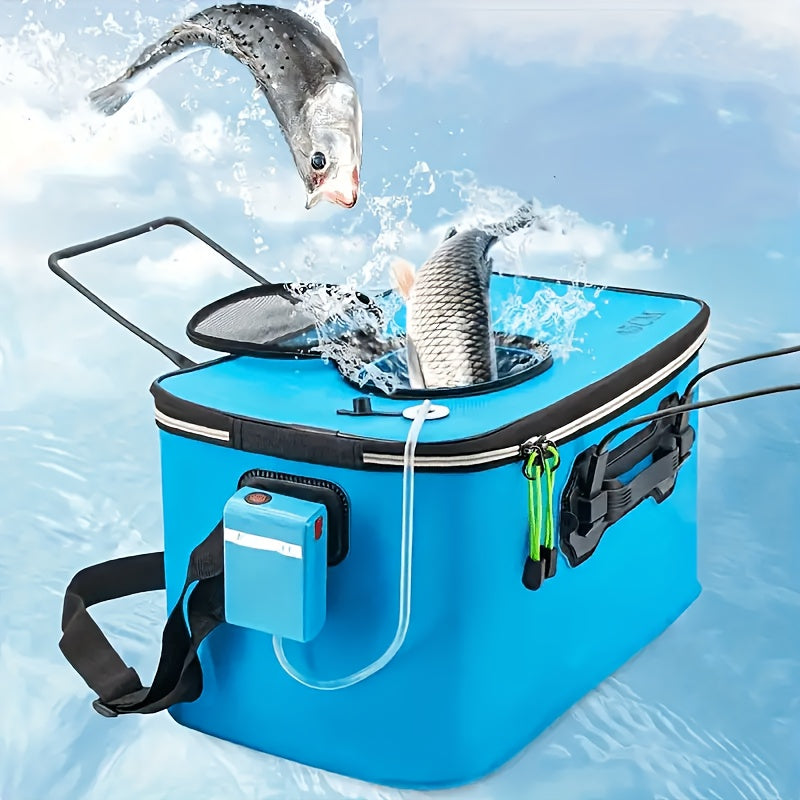 Collapsible Fish Bucket for Fishing – EVA Live Fish Holder, Foldable Bait Bucket & Fish Safety Bag for Outdoor Camping, Multiple Sizes & Colors