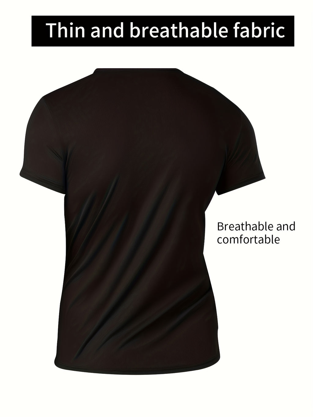 5 Pack Men's Quick Dry T-Shirts Moisture Wicking Athletic Crew Neck Short Sleeve Workout Shirts for Gym Running Sports Casual Wear S-XXXL