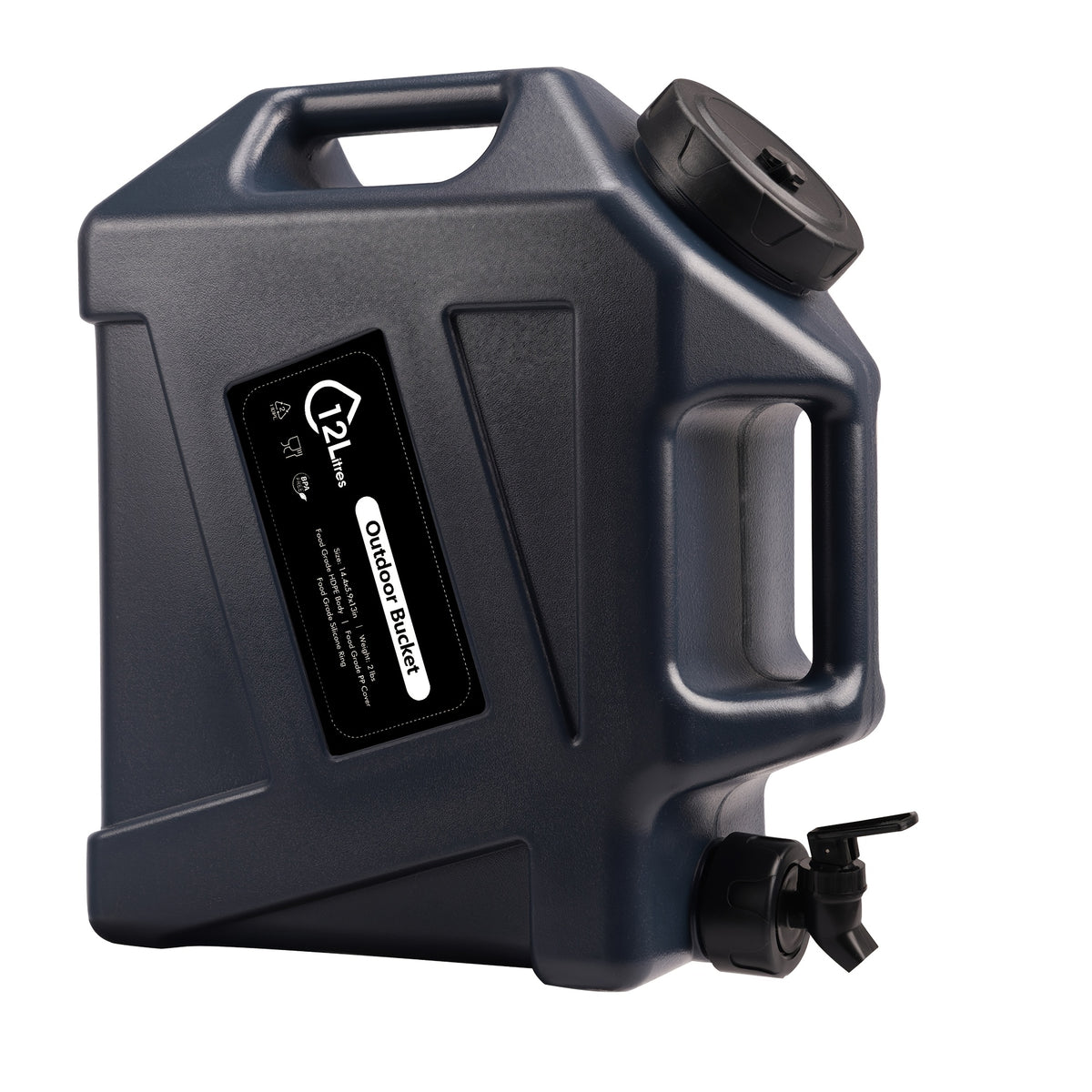 Water Jug with Spigot & 2 Handles – BPA Free PVC Water Container 2.6 to 5 Gal for Camping, RV, Hiking & Outdoor Water Storage, Multiple Colors & Sizes
