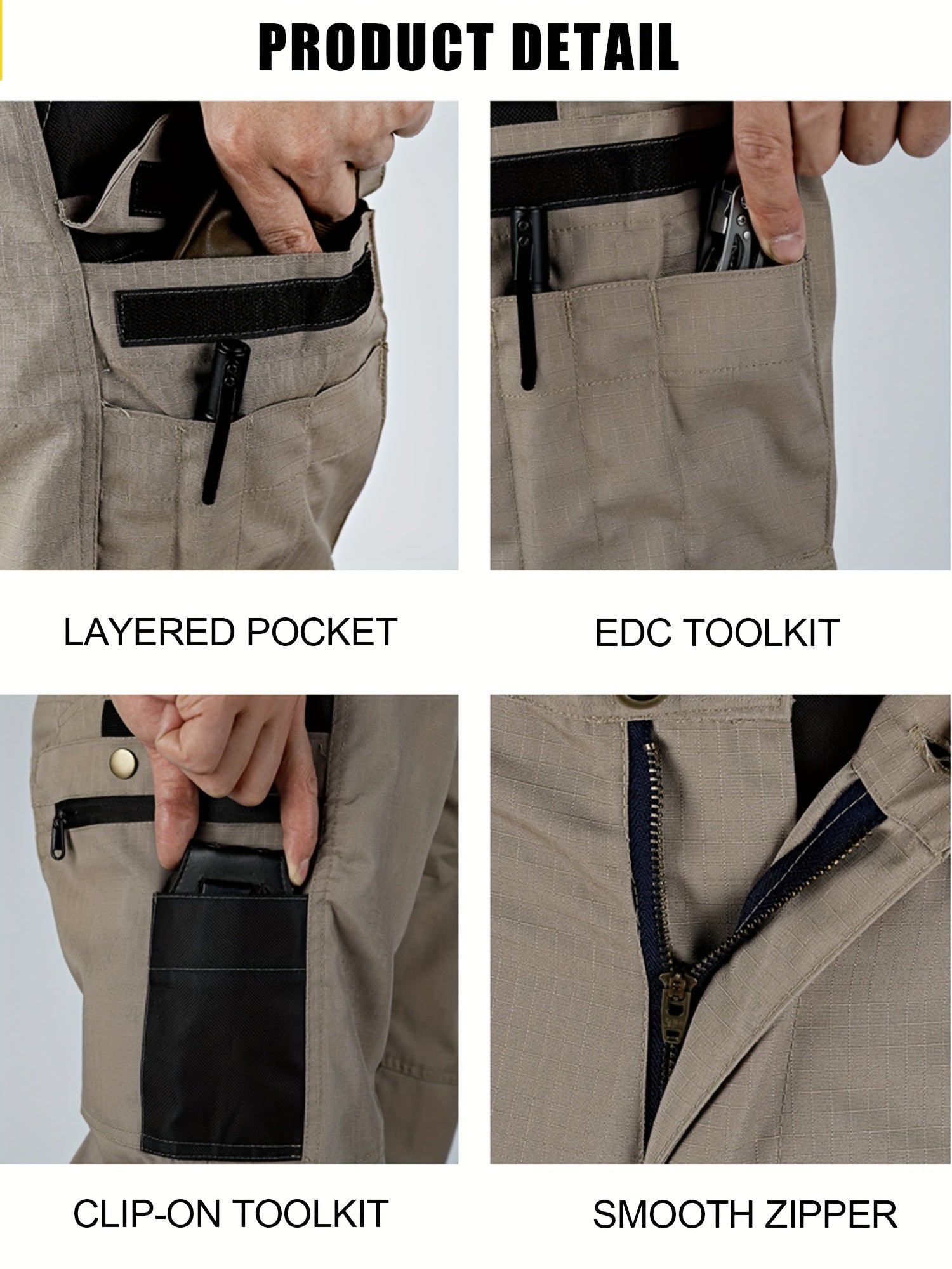 2-Pack Men's Utility Cargo Pants – Lightweight Tactical Workwear with Stretch Ripstop Fabric, Multi-Pocket Design, Sizes S-XXXL, 6 Color Combinations
