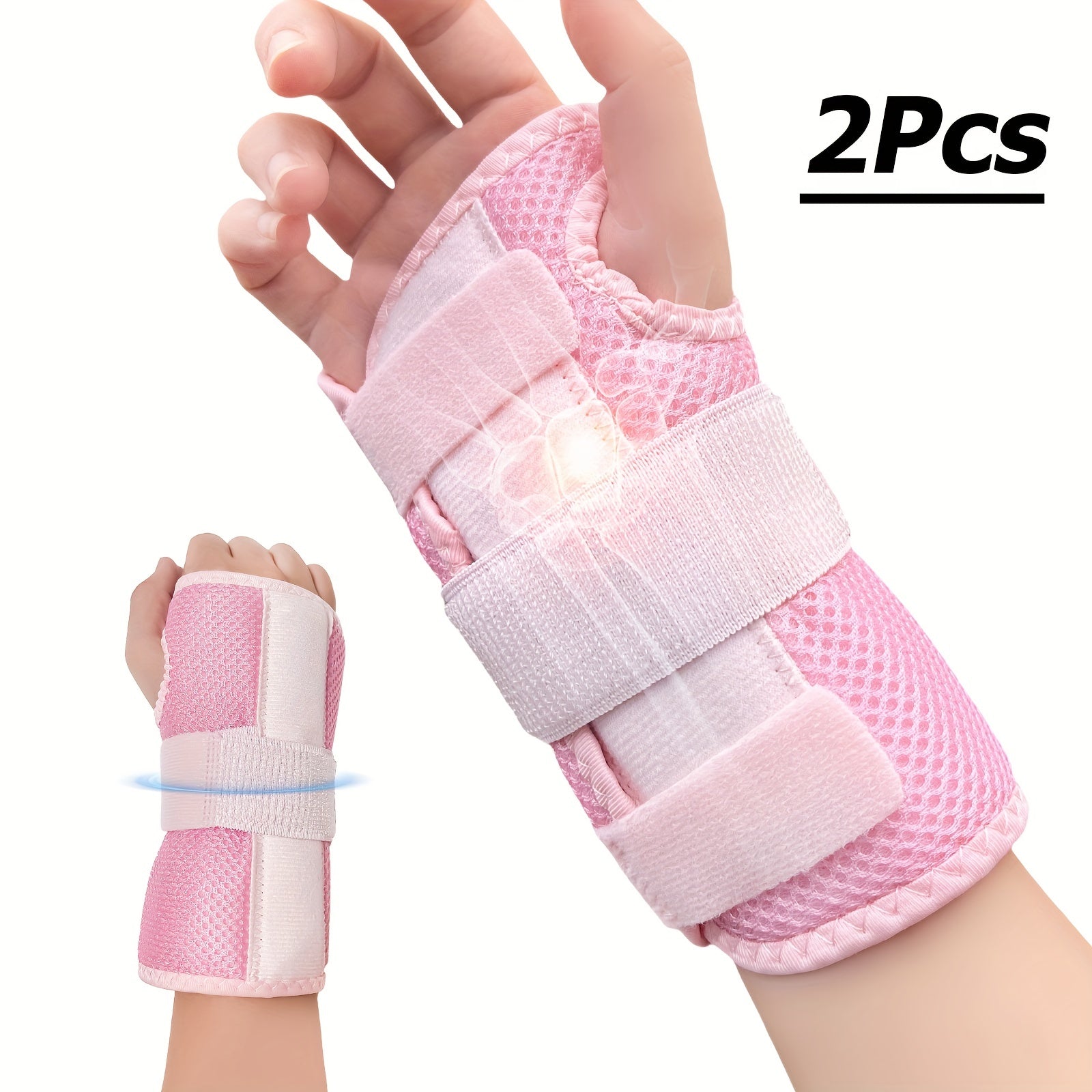 Wrist Brace 1 Pair Dual Plate Triple Fixation Adjustable Breathable Support Wrap – Sports Fitness Carpal Tunnel Pain Relief for Men & Women