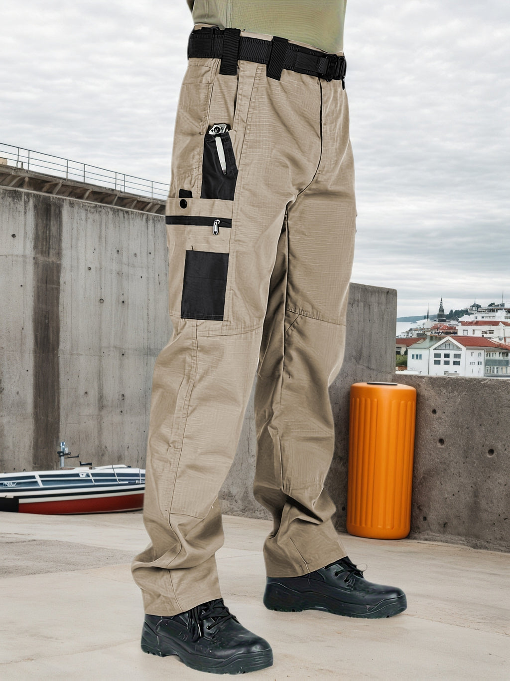2-Pack Men's Utility Cargo Pants – Lightweight Tactical Workwear with Stretch Ripstop Fabric, Multi-Pocket Design, Sizes S-XXXL, 6 Color Combinations