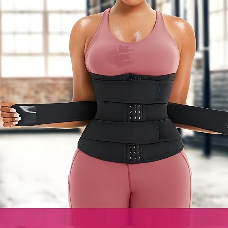 Waist Trainer for Women Triple Row Buckle Sauna Sweat Belt Abdominal Control Slimming Waist Cincher Body Shaper S-XXL