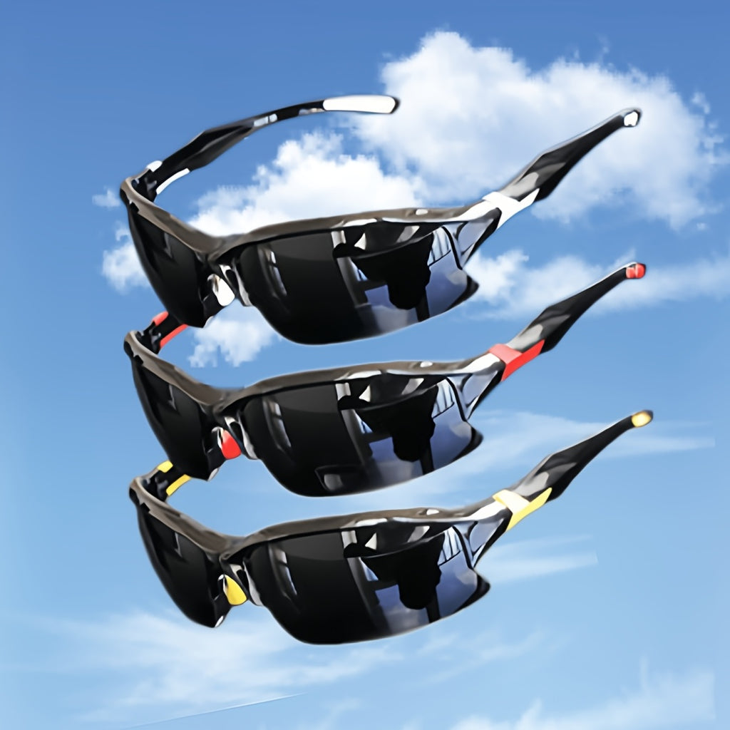 Sport Polarized Sunglasses 3 Pack for Men Women – UV400 Anti-Glare Lenses for Cycling Running Fishing Driving Golf Hiking, Lightweight Unisex Outdoor Eyewear Set