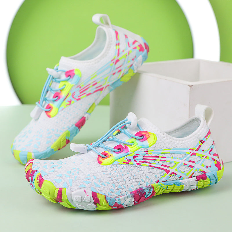 Women's Heart Design Platform Sneakers Lace-Up Breathable Soft Sole, Water Beach Shoes for Walking Tennis Casual Outdoor, Cute Couple Shoes Sizes US 5.5-10.5 in White Pink Black