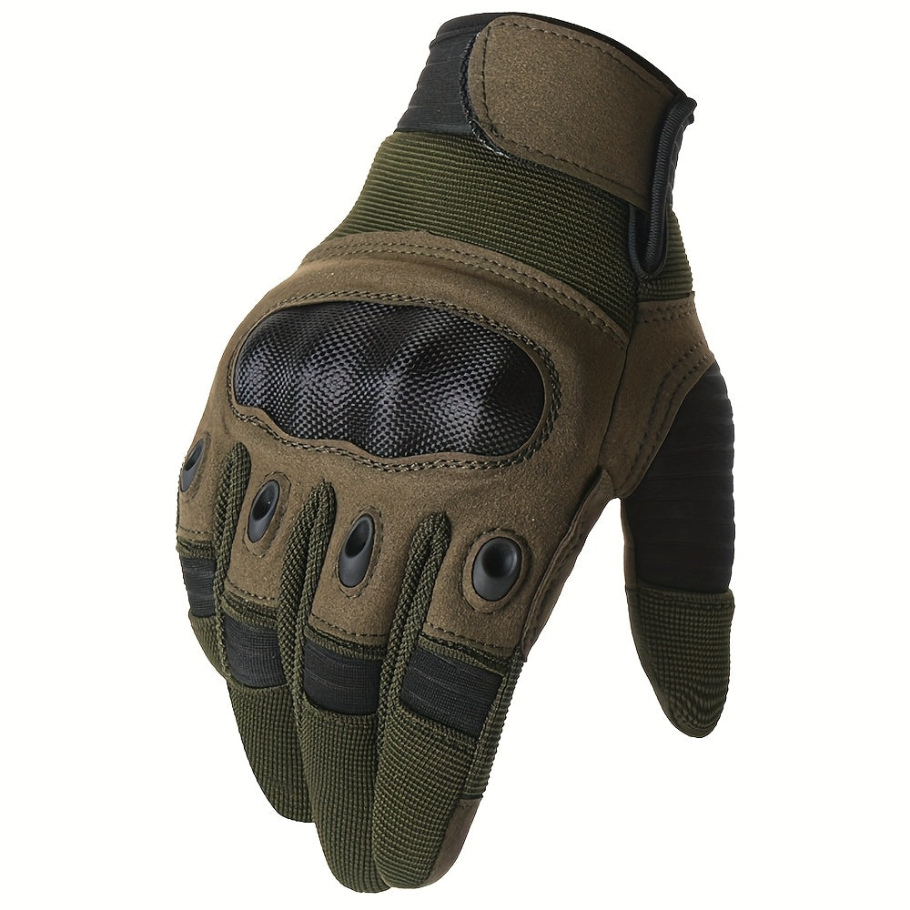 Men's Tactical Winter Gloves Touchscreen Compatible – Warm All-Finger Design, Adjustable Wrist Closure for Hiking, Cycling & Cold Weather Outdoor Activities