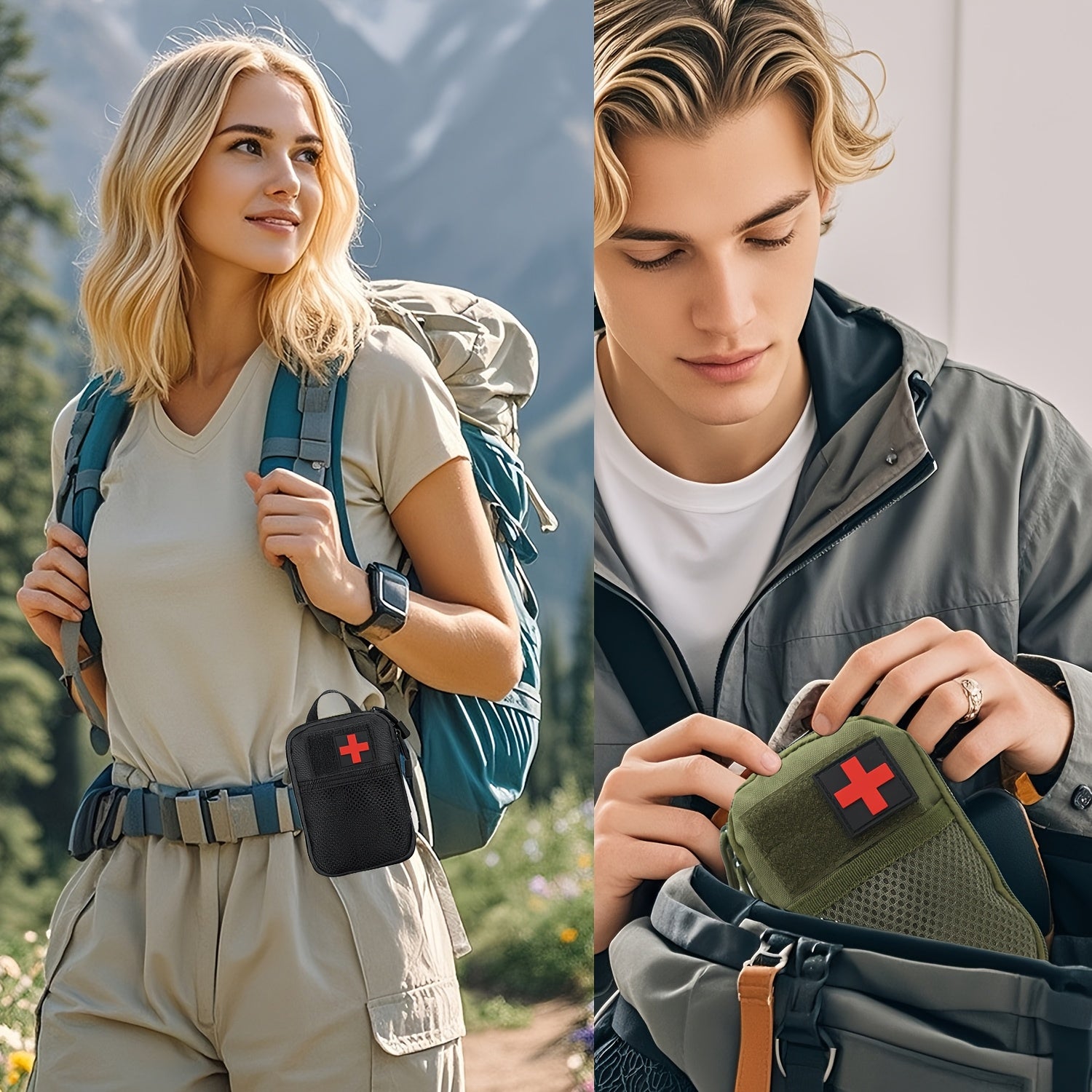 First Aid Kit 399-Piece Professional Portable Survival Gear for Hiking Camping Hunting Car Boat Travel Emergency Disaster Preparedness Gift for Men