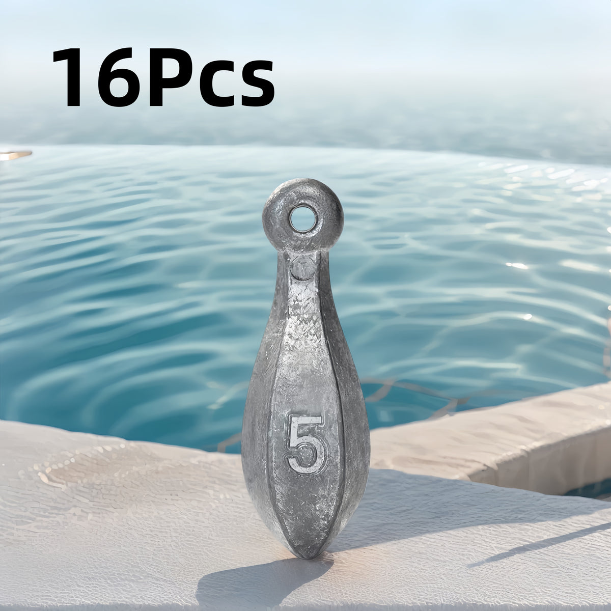 Fishing Sinkers Tackle Weights - Lead Teardrop & Hex Sinker Rig for Saltwater & Freshwater Bass, Catfish, Pompano | 1oz-16oz Multi-Pack Options