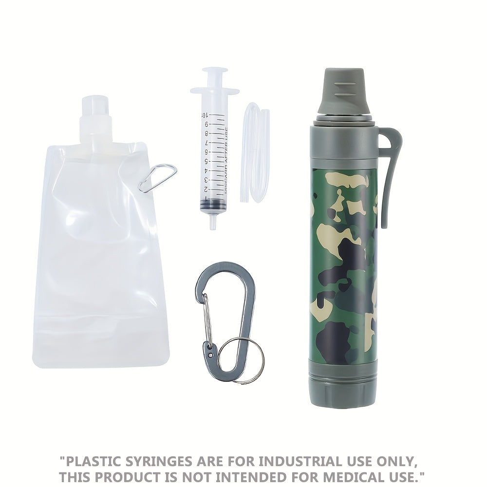 Survival Water Filter Straw 10000 Gallons Portable Personal Water Purifier for Camping Hiking Backpacking Emergency Filtration BPA Free