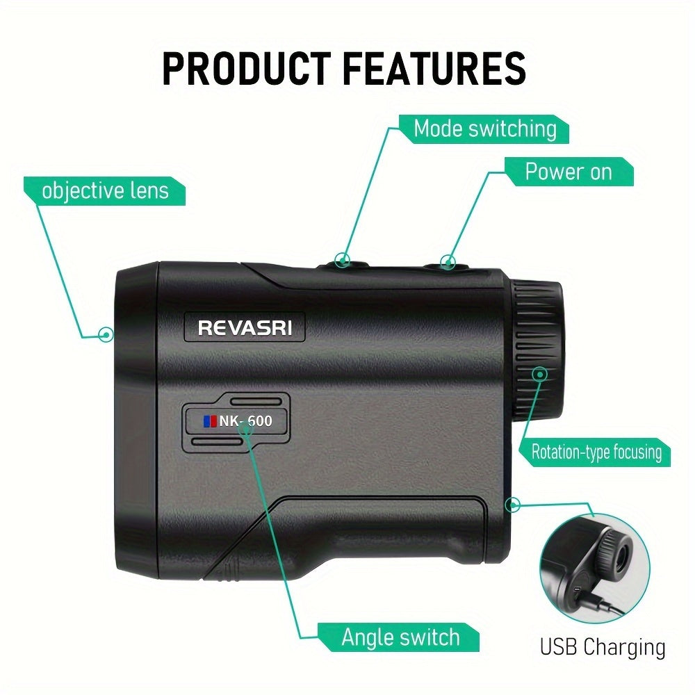 Golf Rangefinder 650 Yards – Slope Compensation Speed Height Distance Measurement Golf Mode Laser Rangefinder for Golfers