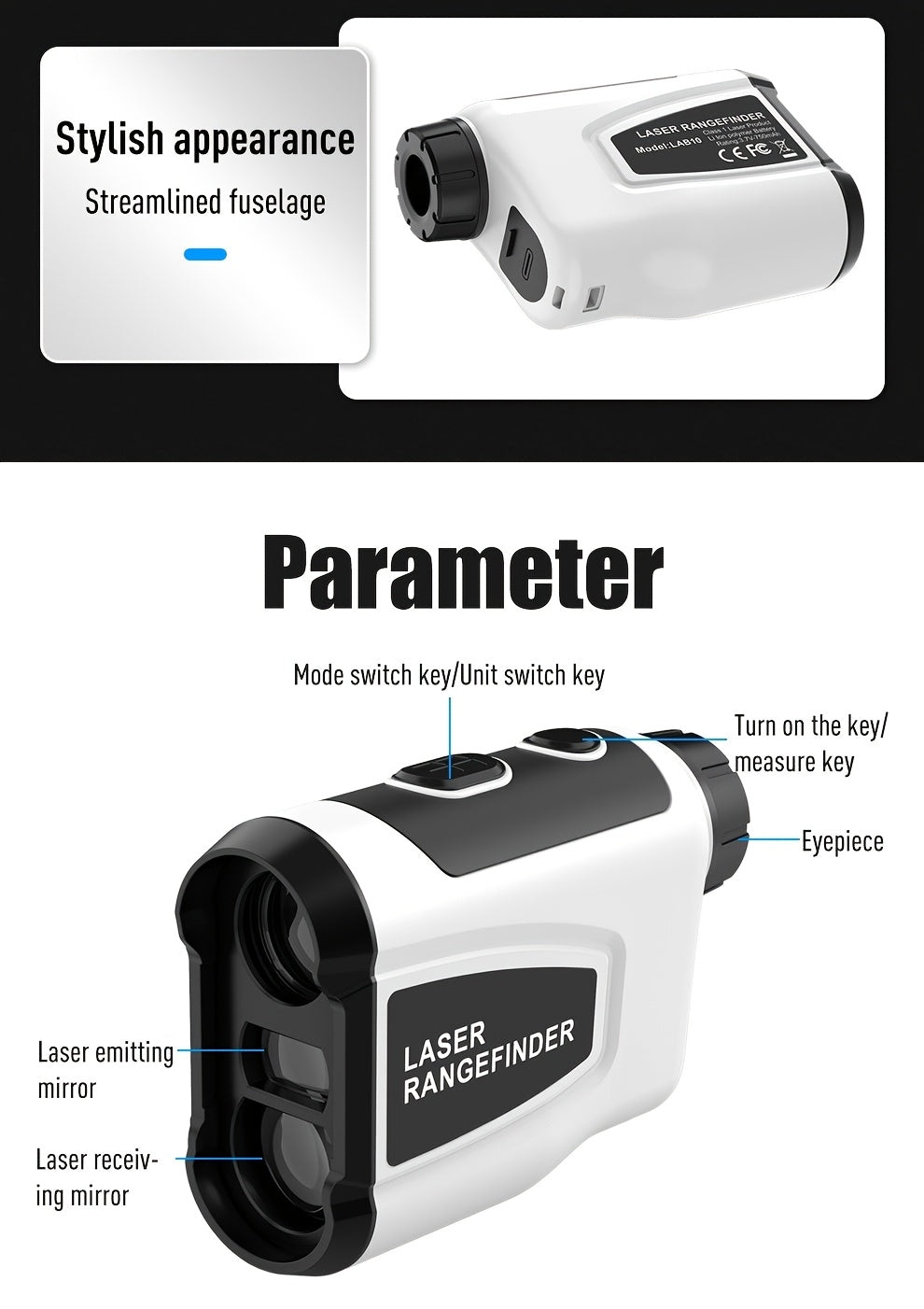 Laser Rangefinder 1200 Yards – 6X Magnification, Slope Switch, Pulse Vibration Target Lock & Trajectory Compensation for Golf & Hunting, Type-C Rechargeable