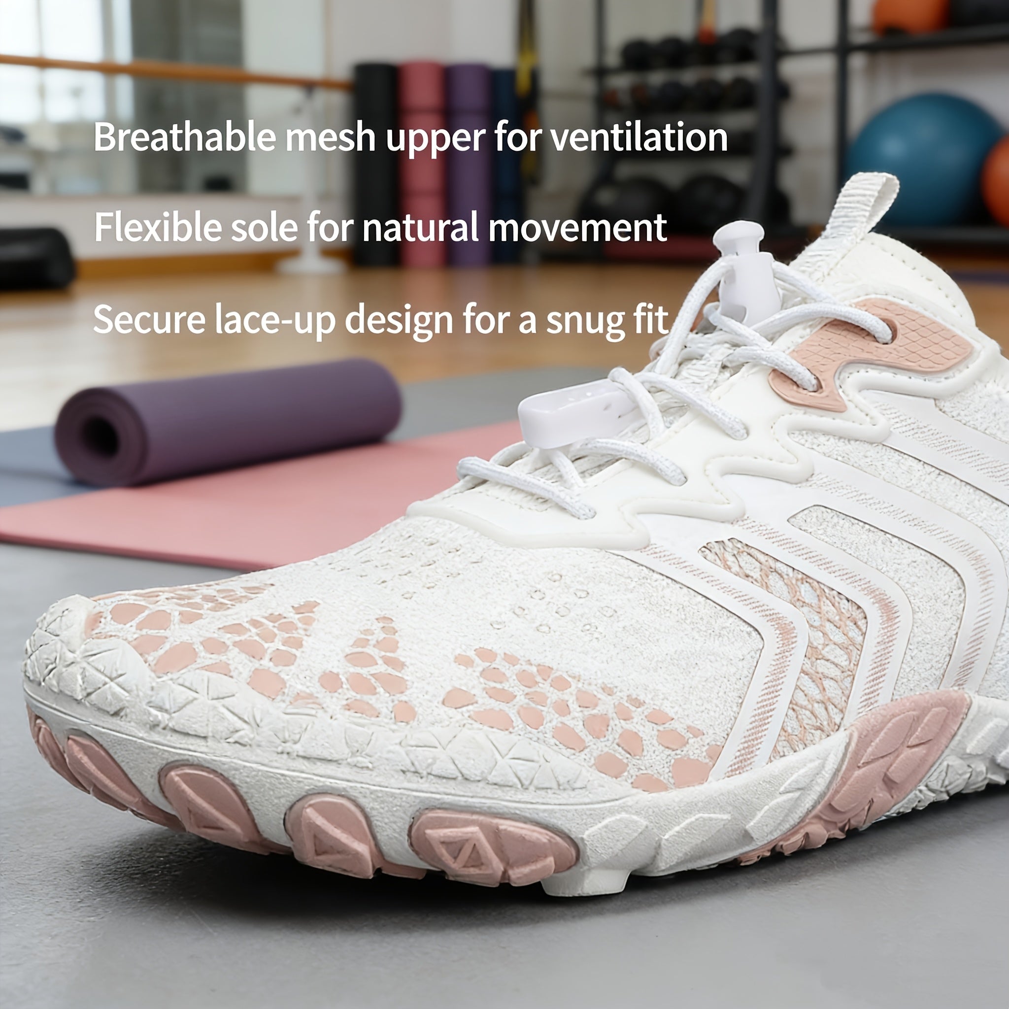 Women's Barefoot Hiking Shoes Breathable Lightweight - Sports Outdoor Beach Seaside Shoes Fashionable Versatile, Sizes US 6-11, Red Blue White Black Pink