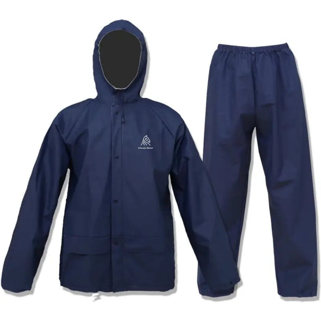 Waterproof Rain Suit for Men Women – Ultra Lite Rain Jacket & Pants Set Windproof Packable Rain Gear for Hiking Camping Cycling Fishing Outdoor Sports S-XXXL Navy Blue