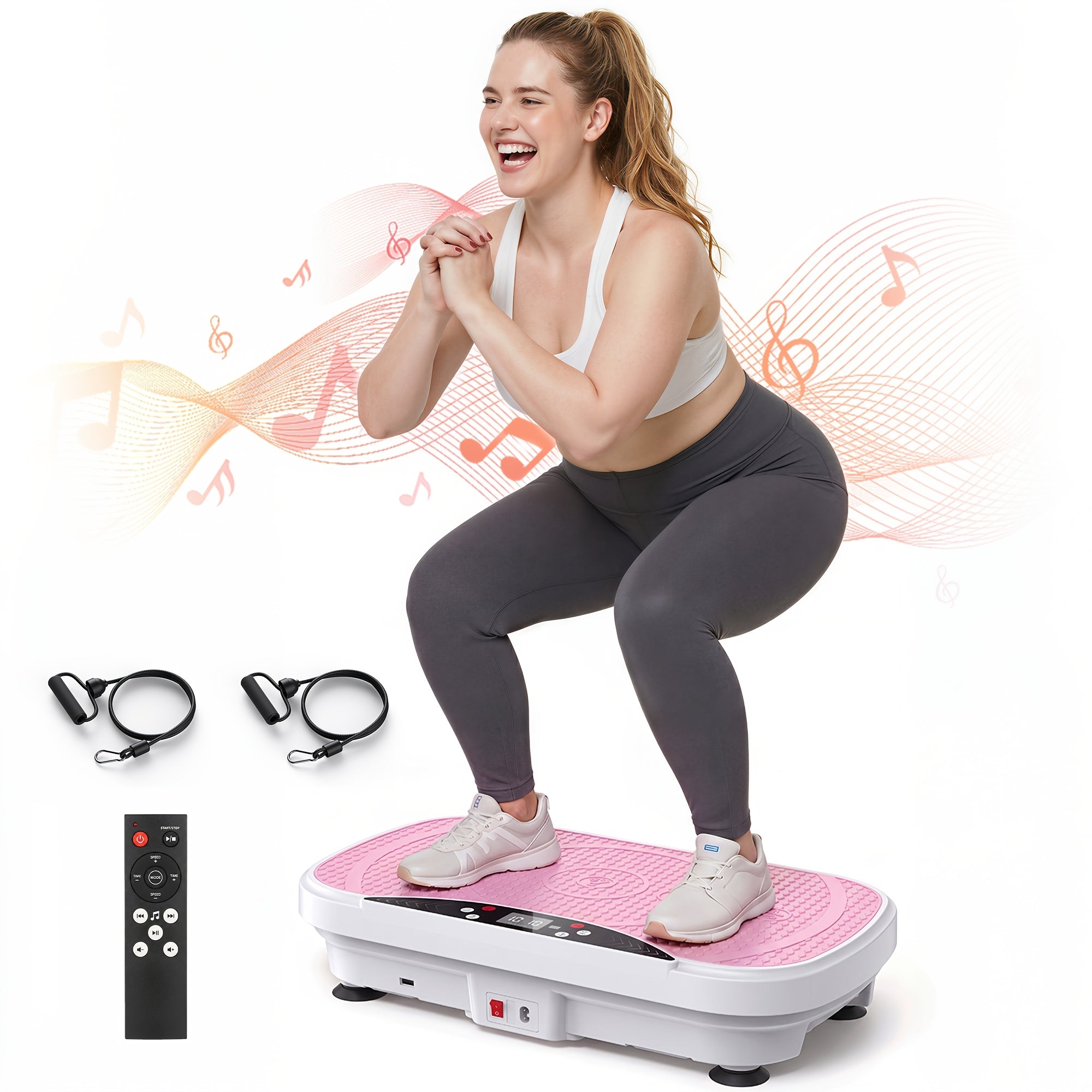 Vibration Plate Exercise Machine Full Body Workout Platform with Quiet Motor & Speed Control – Home Gym Fitness Equipment for Weight Loss, Toning & Recovery