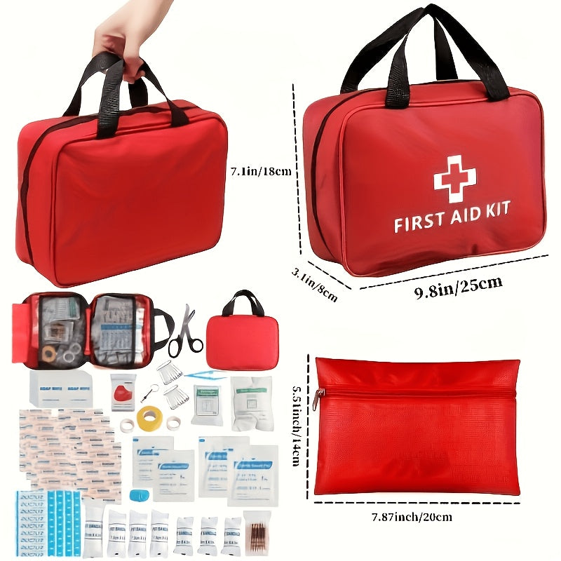 152 Piece First Aid Kit Waterproof Compact Trauma Medical Kit for Emergencies Home Office Car Travel Camping Hiking Boating Outdoor Survival