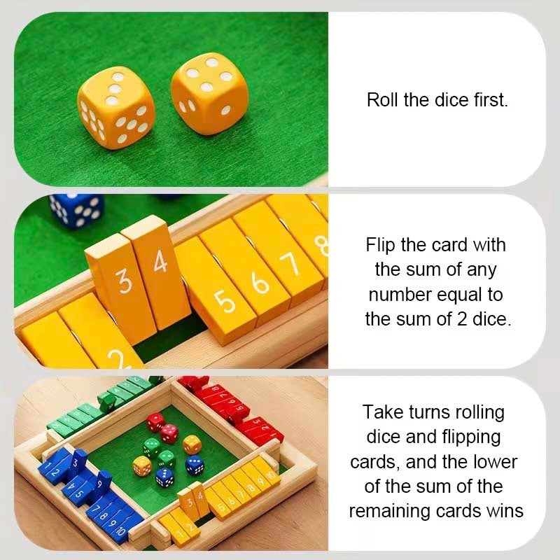 Classic Wooden Dice Strategy Board Game for 2-4 Players – Fun Adult Party Game for Social Nights, Family Game Night, Group Activities & Indoor Entertainment
