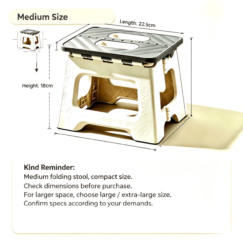 Foldable Camping Stool Portable Compact – Lightweight Multi-Function Folding Seat for Fishing, Gardening, Hiking, Home & Car Storage | Medium, Large & Extra Large