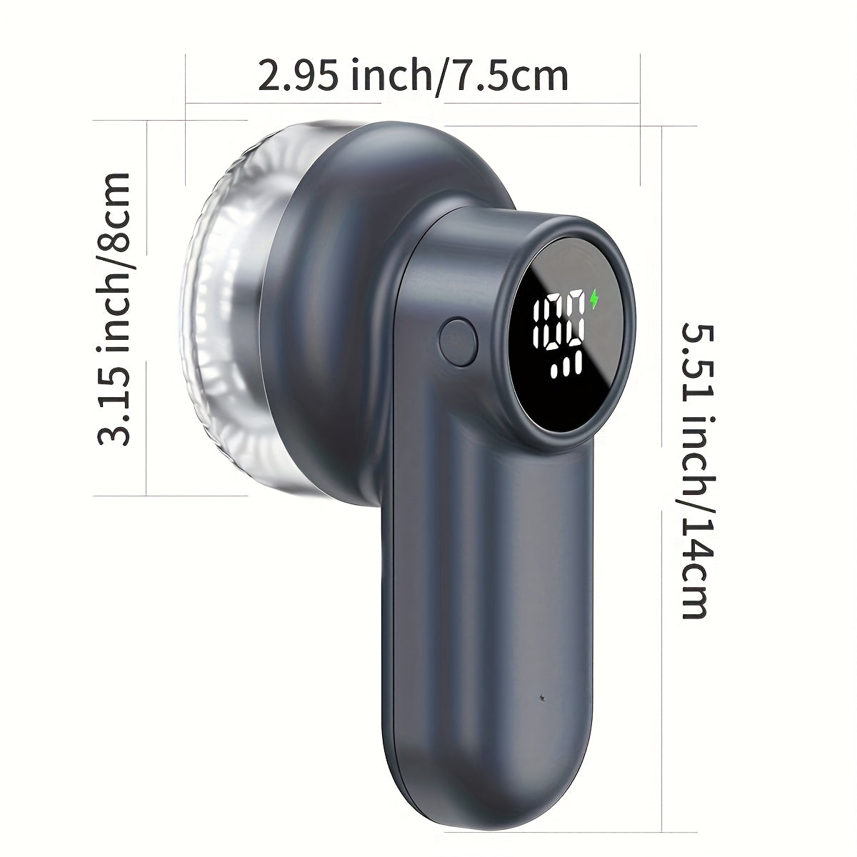 Rechargeable Electric Fabric Shaver & Lint Remover - 6-Blade Defuzzer, Digital Display, 3-Speed Control, Safety Lock for Clothes, Sweaters, Furniture & Sofa