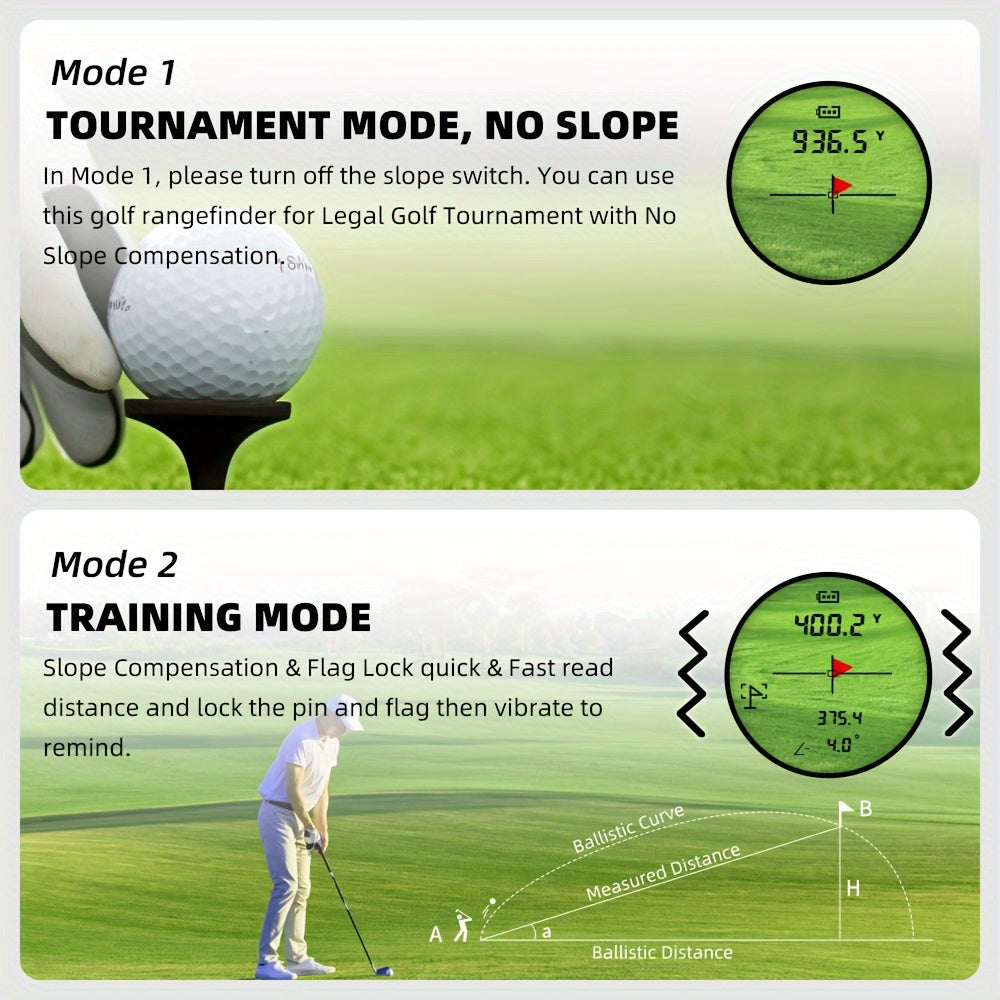 Golf Laser Rangefinder 1050 Yards with Slope Switch Flag Lock & Vibration Alert Cart Magnet Mount USB Rechargeable – Mini Portable Tournament-Legal Distance Meter for Men Women Golfers
