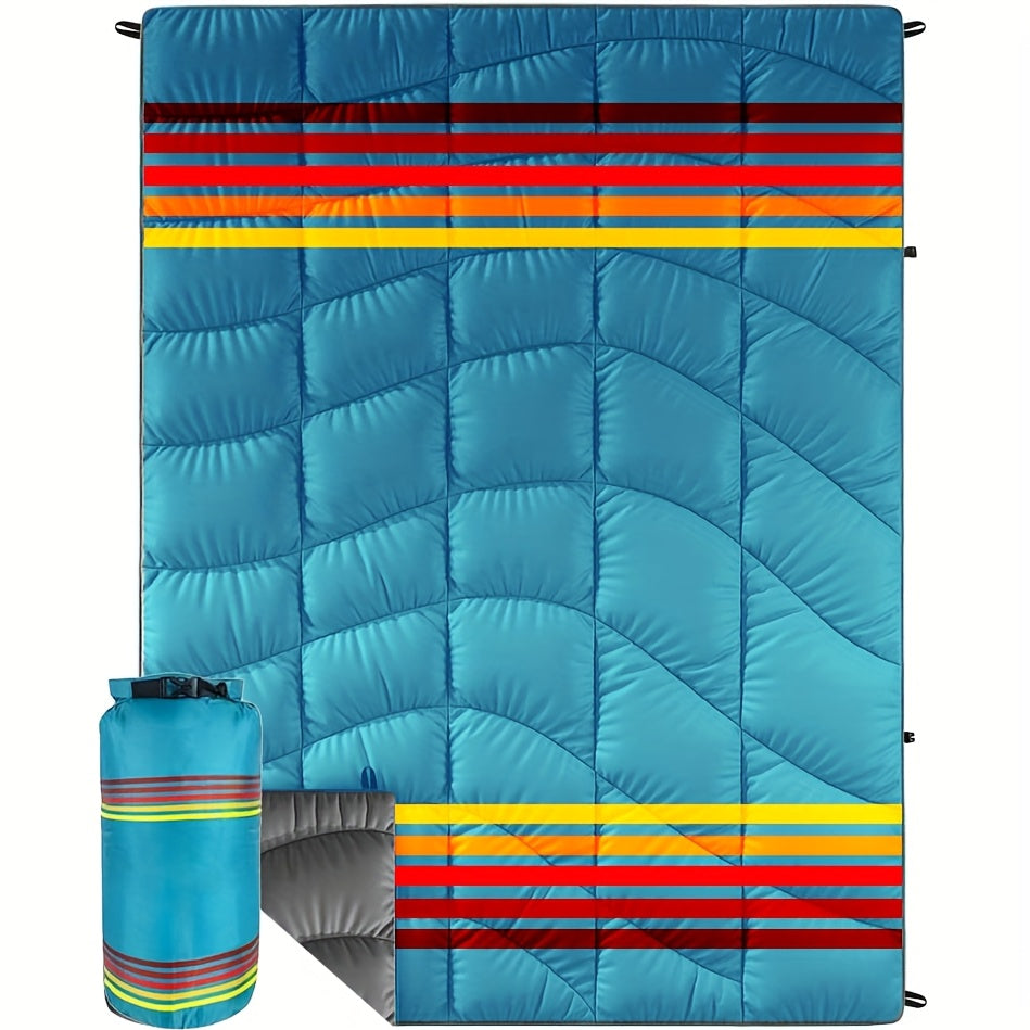 Puffy Camping Blanket Lightweight Down Alternative Ultra Warm Hammock Quilt 55x79 Inch for Camping Hiking Traveling Picnic Beach Party Cold Weather Outdoor Gear Multiple Colors