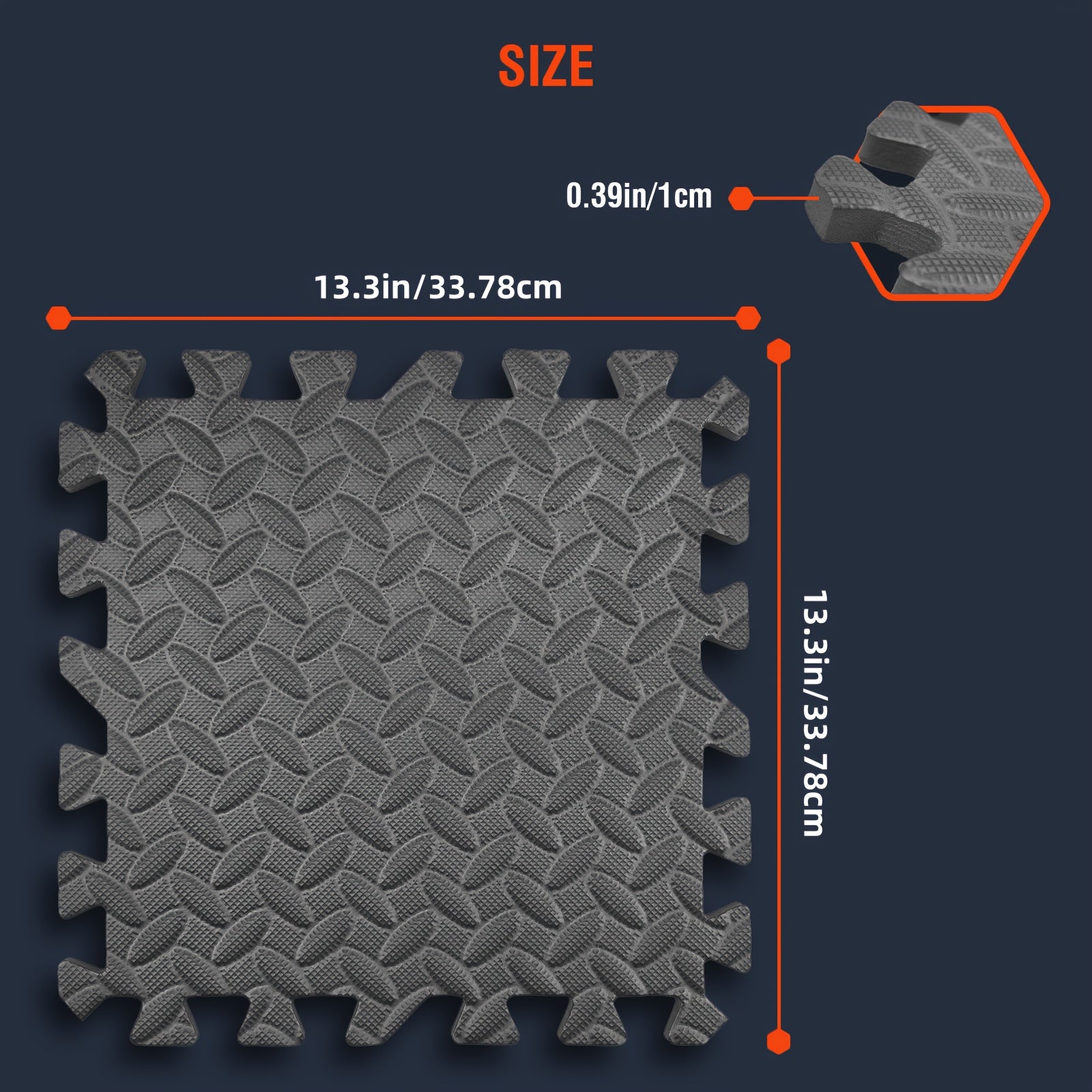 Interlocking EVA Foam Floor Mats for Home Gym Thick Non-Slip Waterproof Puzzle Tiles for Yoga Weightlifting Cardio Exercise Garage Basement Playroom 20 48 or 60 Pcs