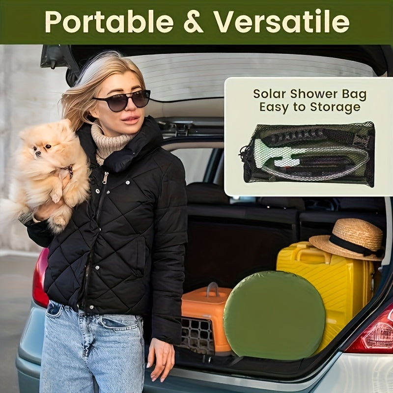 2-Pack Pop-Up Privacy Shower Tent with 5-Gallon Solar Shower Bag – Portable Camping Shower Set, Waterproof Instant Setup for Hiking, Fishing, Beach & Outdoor Use