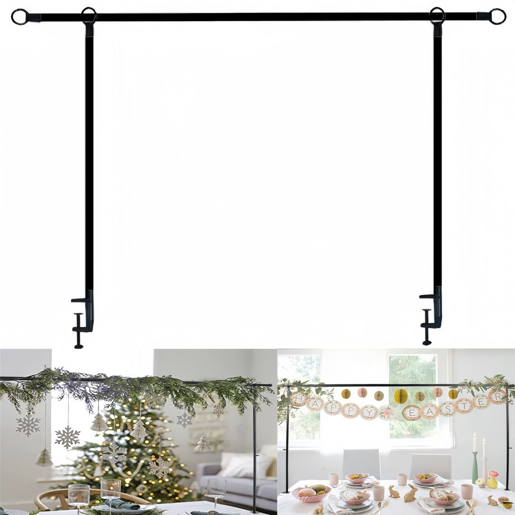 Adjustable Table Arch Stand 2.6-8.5ft Extendable Balloon Arch Frame with Clamp Base – DIY Party Decoration for Weddings Birthdays Baby Shower Christmas Events Indoor Outdoor