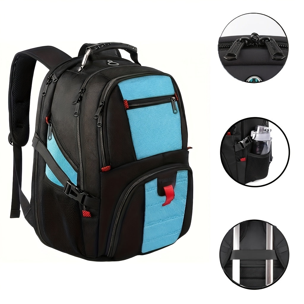50L Extra Large Travel Backpack Fits 17" Laptop – Airline Approved, 3-Compartment Business & College Backpack for Men & Women, School, Work & Travel