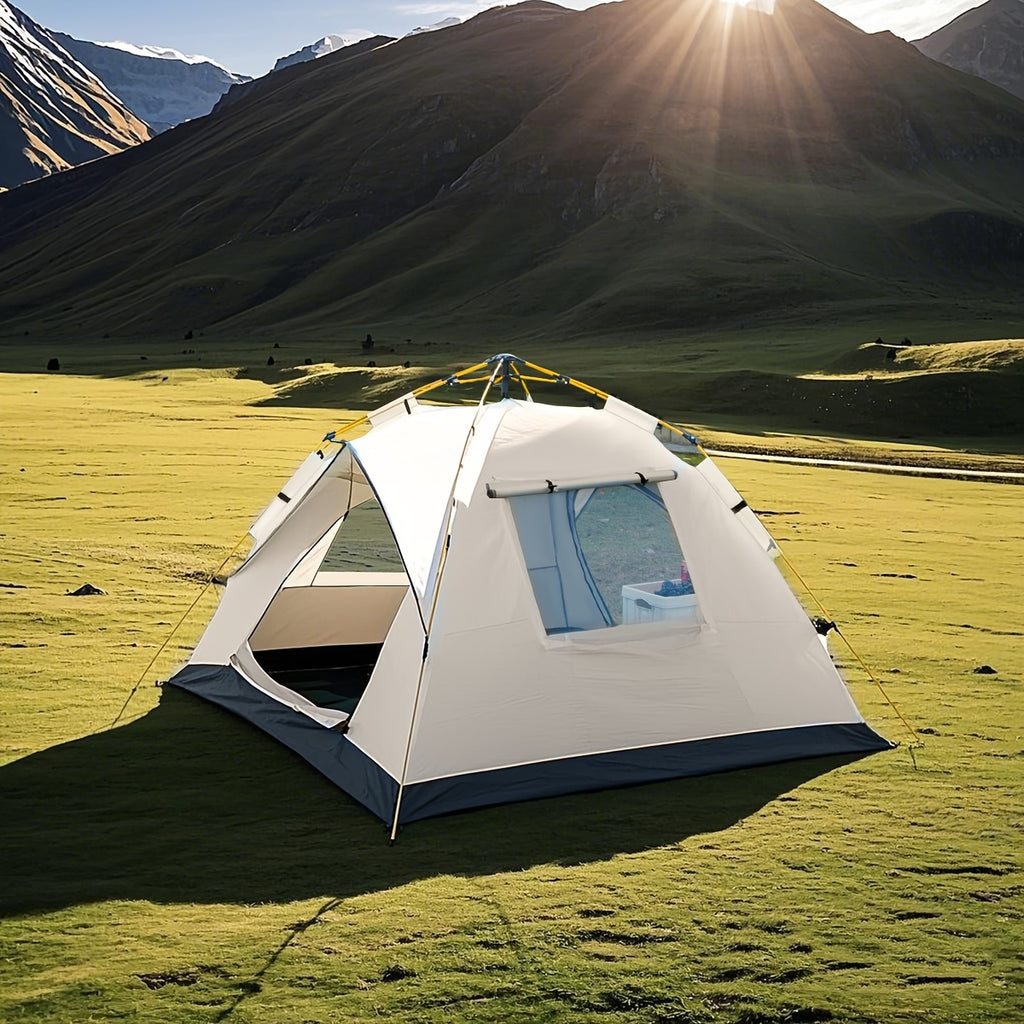 Pop Up Beach Tent Automatic Instant Setup Sun Protection Lightweight Portable Camping Tent 2 Doors for Beach Hiking Picnic Music Festival Outdoor Adventures All Season