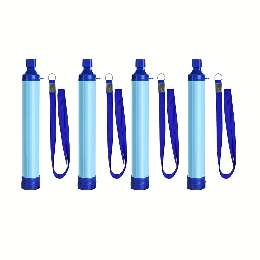 Portable Water Filter Straw for Hiking Camping Survival Emergency Filtration Drink from Stream Lake River Spring Tap Rainwater Outdoor Backpacking Gear 2 or 4 Pack