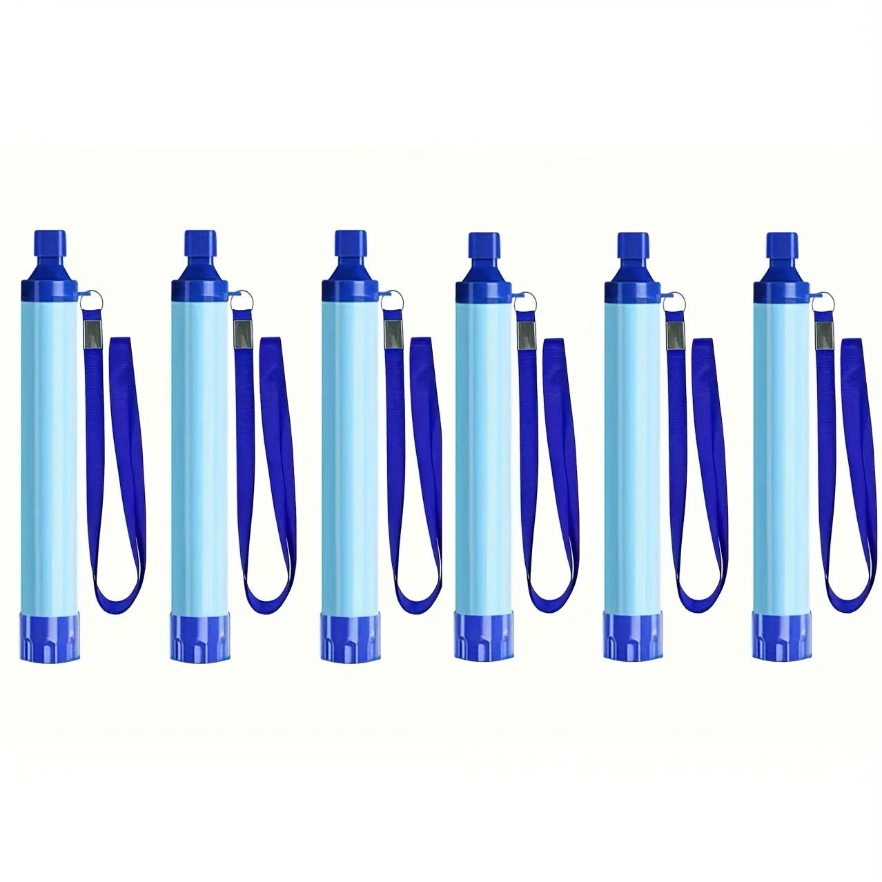Survival Water Filter Straw Portable – Durable ABS Purifier for Camping, Hiking, Wilderness & Emergency Preparedness | 1, 2, 4 & 6-Pack Outdoor Survival Gear