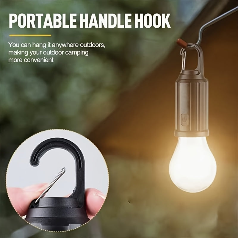 8-Pack Solar Rechargeable LED Camping Lights with Hook 300mAh Battery Portable Hanging Tent Lights for Camping Hiking Patio Christmas Valentine's Day Holiday Decoration