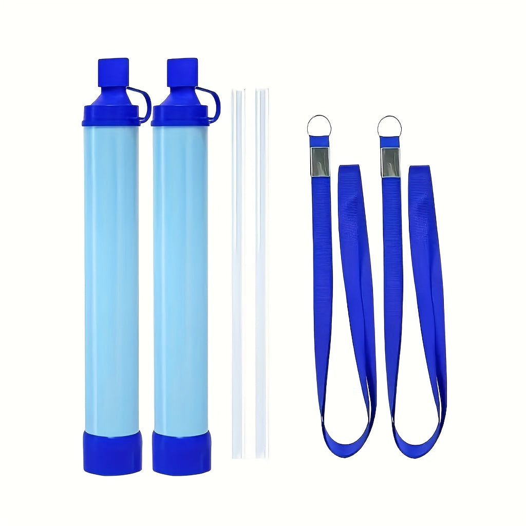4PCS Personal Water Filter Straw – Mini Water Purifier Survival Gear for Hiking, Camping, Travel & Emergency Preparedness