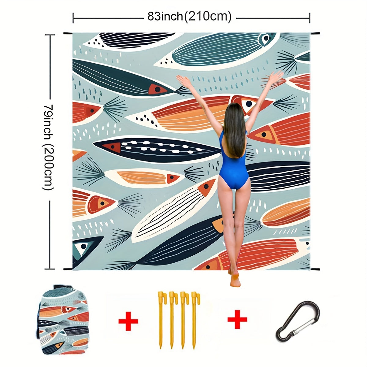 Sand-Free Beach Blanket Oversized – Quick-Dry Lightweight Sandproof Mat for Beach, Camping, Picnic & Travel | Fits 2–10 Adults | Multiple Styles & Sizes