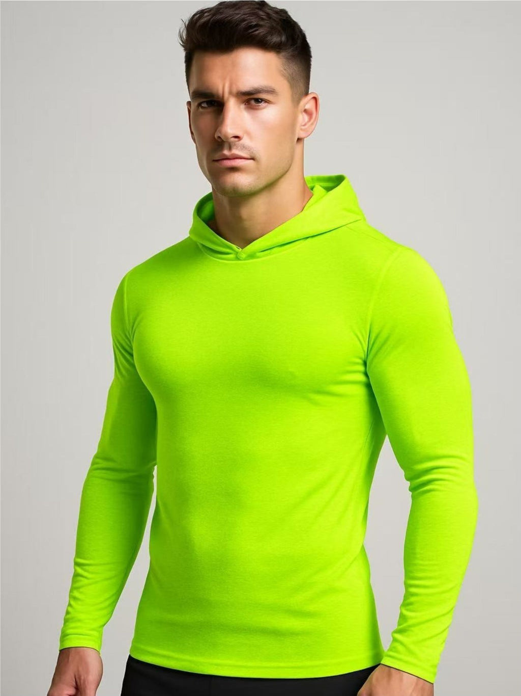 Hi Vis Hooded Work Shirts Men's 4-Pack Long Sleeve UPF 50+ Moisture Wicking Quick Dry - High Visibility Safety Shirts for Construction Fishing Hiking Outdoor S-XXXL