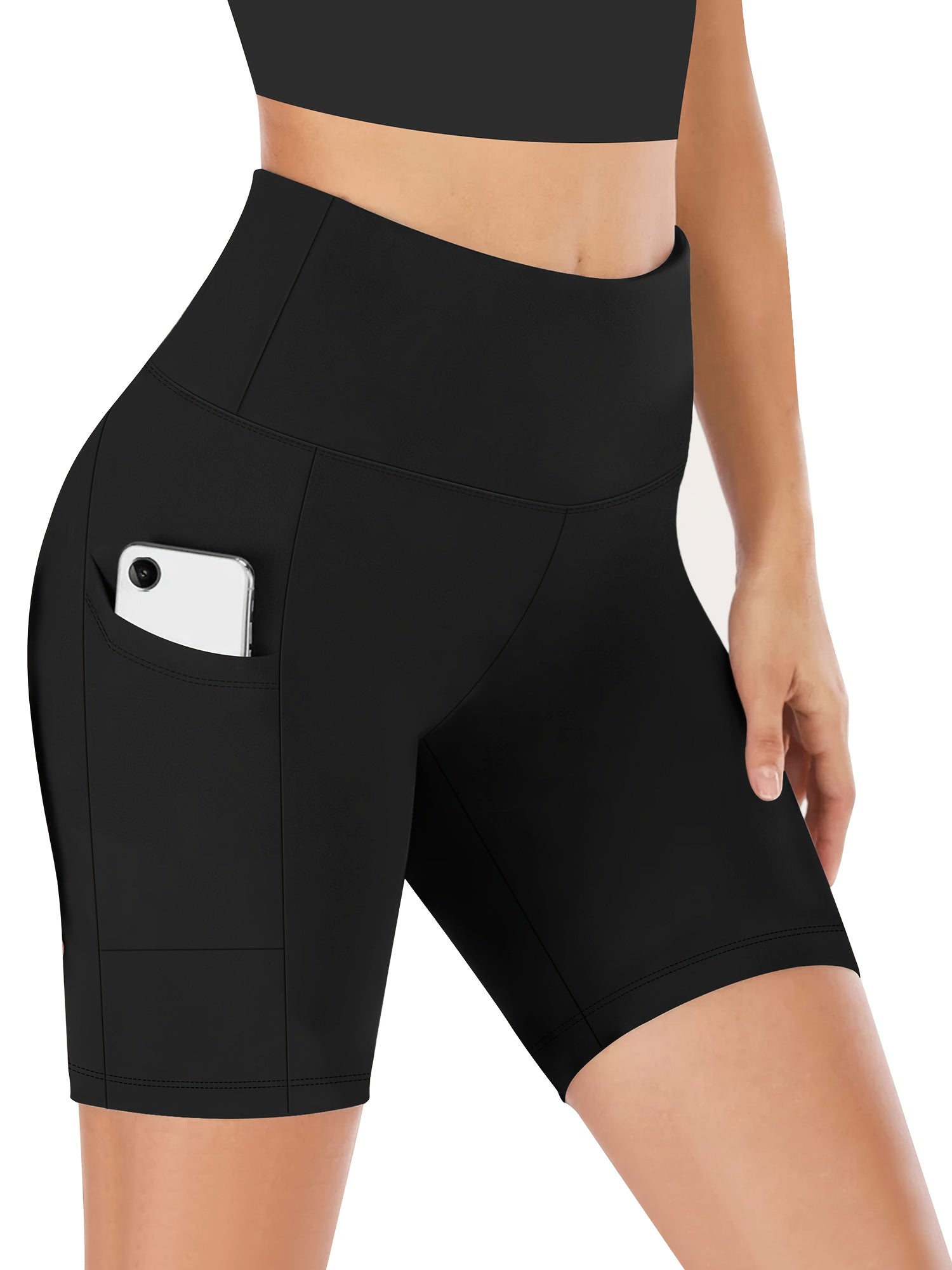 Women's High Waist Yoga Shorts – Sweat-Absorbent Elastic 5-Point Shorts for Cycling, Training & Running, Casual Summer Activewear, M-XXL
