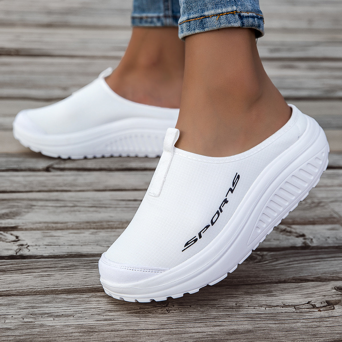 Women's Breathable Mesh Shoes Lightweight Slip On with Thickened Shock Absorbing Sole Anti-Slip – Casual Indoor Outdoor Walking Shoes US 6-11