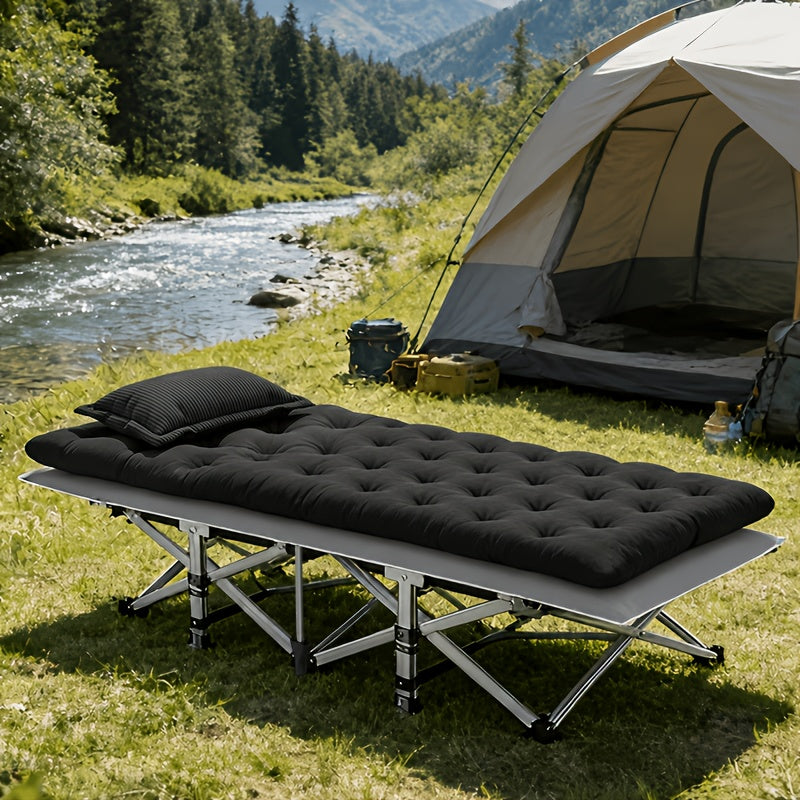 67/79-inch Options Available; Mattress Option; Camping Bed, Portable Folding Guest Bed, Weight Capacity 566/766 Lbs, Adult Outdoor Travel Bed, Suitable for Patios And Camping, Elegant Outdoor Furniture