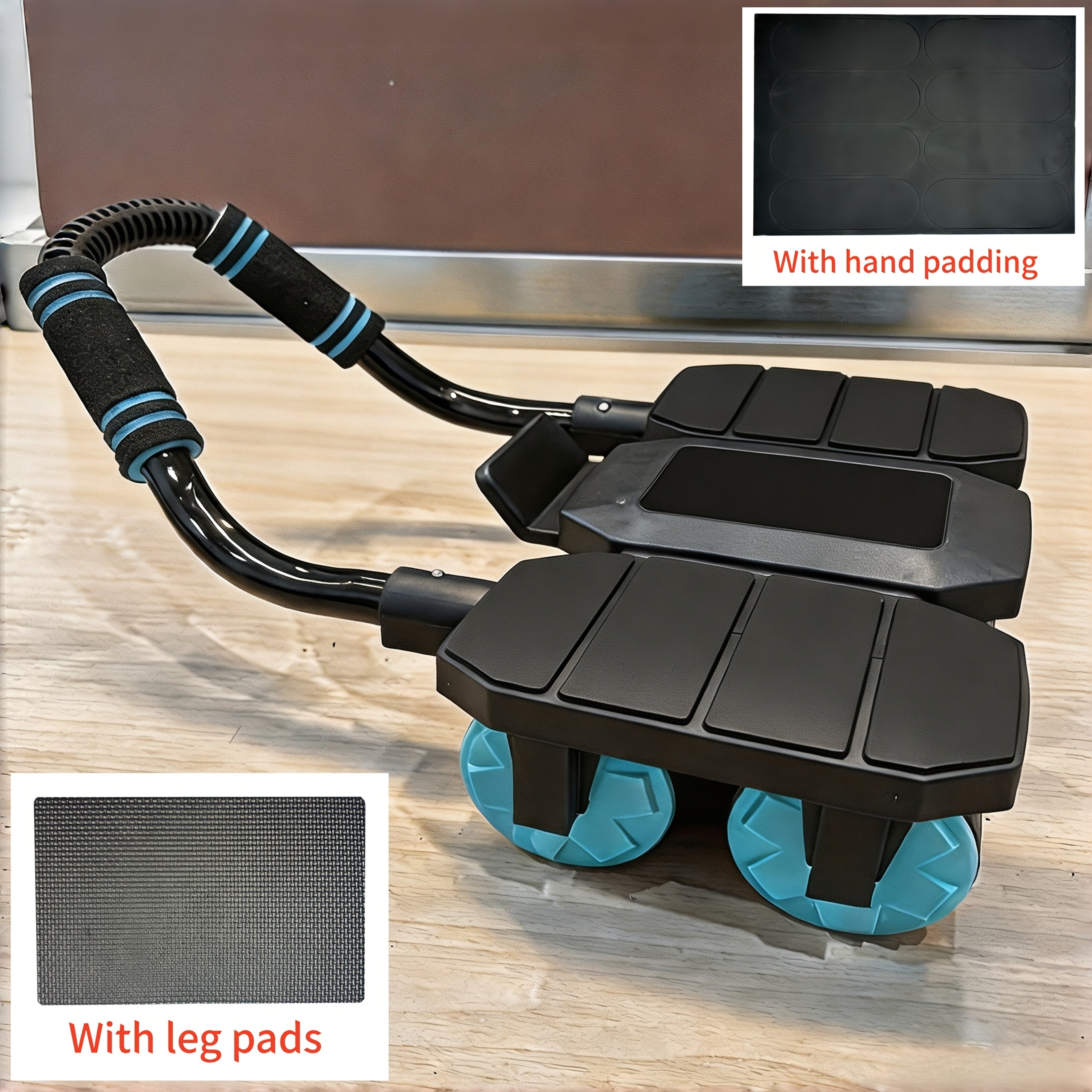 Ab Wheel Roller Auto Rebound 8-Elbow Stability with Phone Holder – Core Full Body Workout Abdominal Trainer for Home Gym Waist Abs Arms Legs