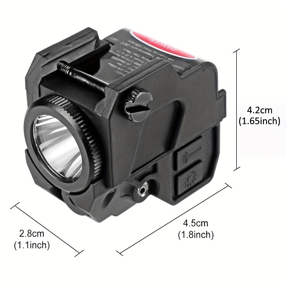 Tactical Green Laser Sight with LED Flashlight Combo USB Rechargeable Ambidextrous for 20mm Picatinny Rail Air Pistol Handgun Shotgun Rifle