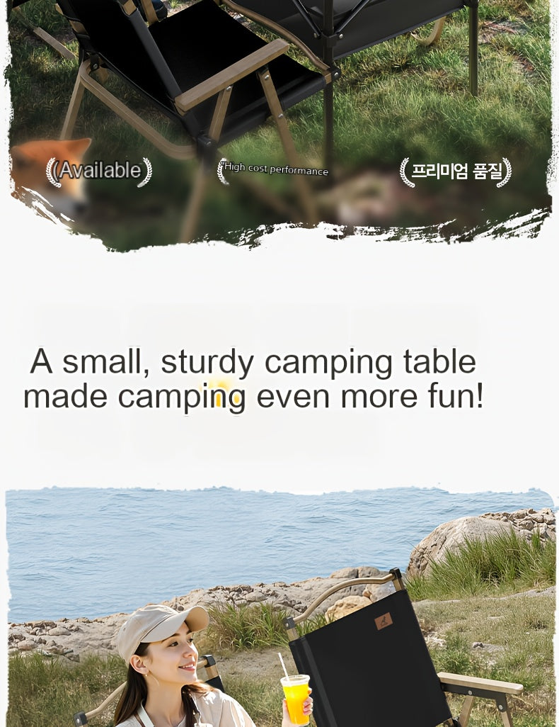 Portable Camping Picnic Table with Carry Bag – Foldable Roll-Up Outdoor Table for Beach, Backyard, Barbecue, Patio & Picnic