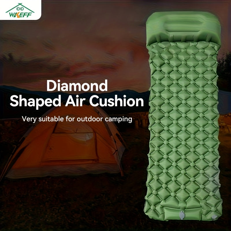 Inflatable Sleeping Pad for Camping with Pillow & Built-in Foot Pump – Ultralight Compact Camping Mattress for Backpacking, Hiking, Car Travel, Beach & Tent, Multiple Colors