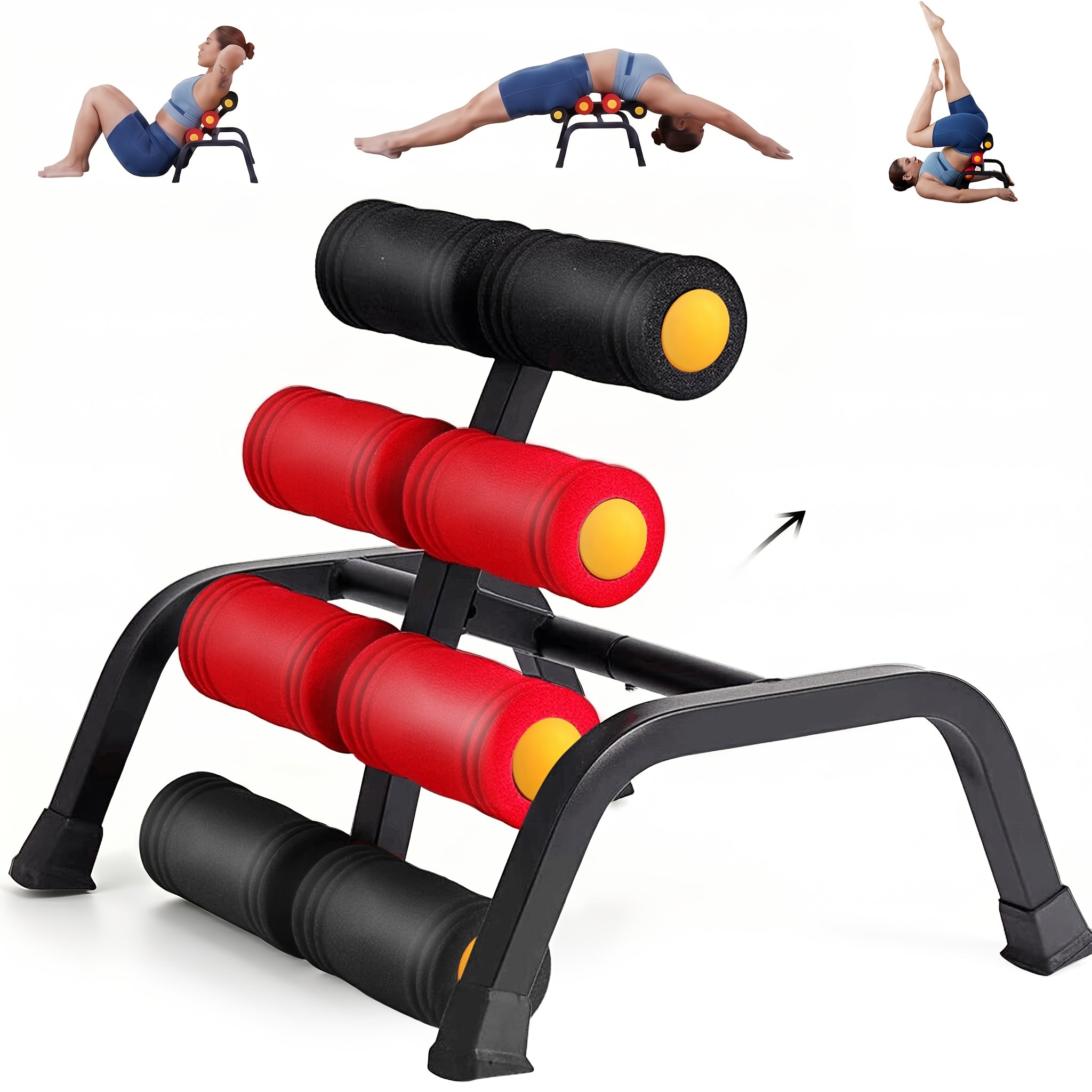 Mini Inversion Table Back Stretching Machine – Ab Trainer Handstand Training Yoga Home Gym Equipment for Back Pain Relief Core Strength Full Body Workout – Compact Space-Saving Design