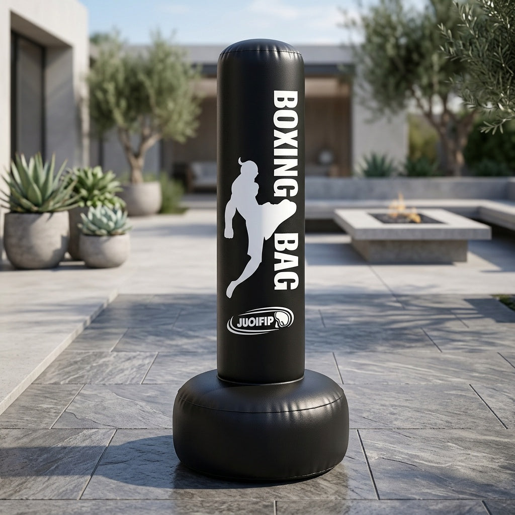 69 Inch Freestanding Punching Bag for Adults – Heavy Duty Inflatable Standing Boxing Bag with Sturdy Base for Boxing Kickboxing MMA Fitness Training Indoor Outdoor