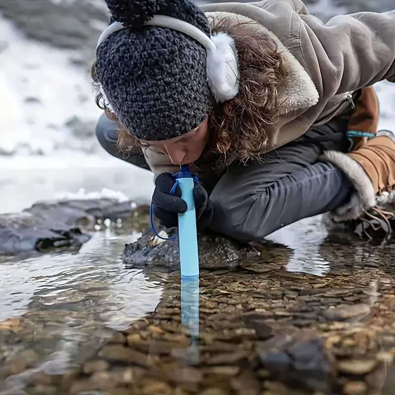 Survival Water Filter Straw Portable – Durable ABS Purifier for Camping, Hiking, Wilderness & Emergency Preparedness | 1, 2, 4 & 6-Pack Outdoor Survival Gear
