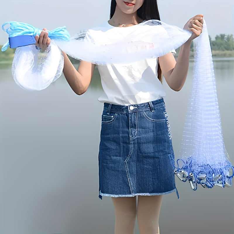 Handmade Fishing Net Set – Heavy-Duty Nylon Bait Cage for Catching Saltwater & Freshwater Fish, Shrimp & Crabs, Sturdy & Durable, Great Fishing Gift