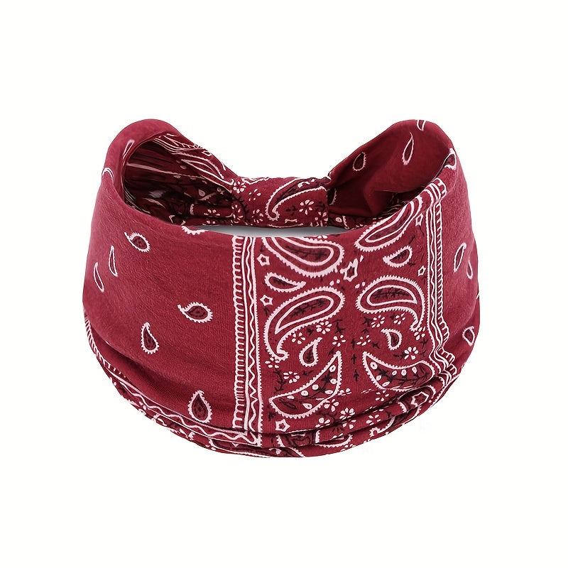 Boho Headbands for Women Set of 6 – Anti-Slip Elastic Bohemian Hair Bands for Running, Yoga, Sports & Everyday Wear, Breathable Comfortable Hair Accessories, Perfect Gift
